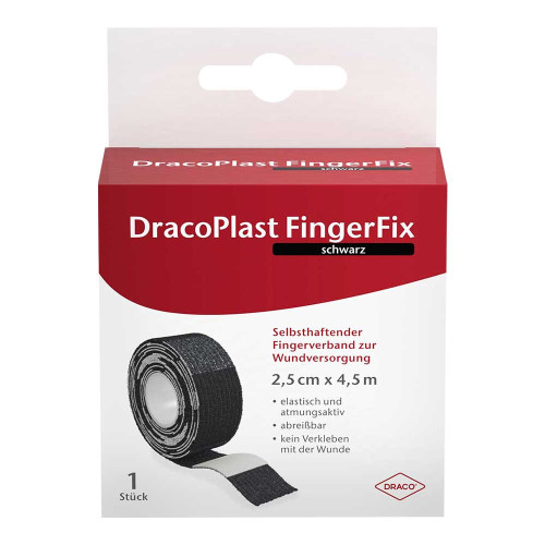 DRACOPLAST FingerFix 2,5 cmx4,5 m m.Wundk.schw.