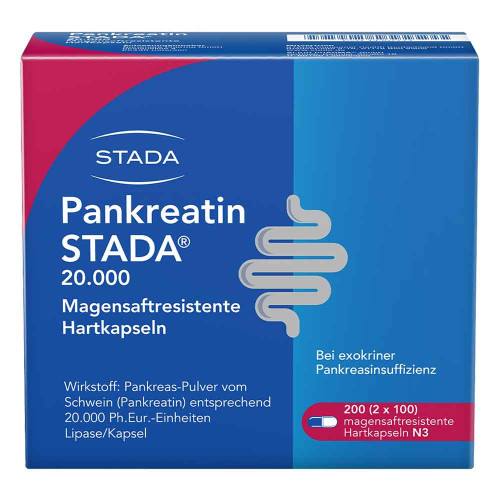 PANKREATIN STADA 20.000 magensaftres.Hartkapseln