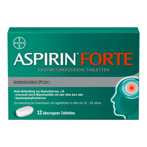 ASPIRIN Forte 1000 mg &uuml;berzogene Tabletten