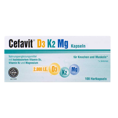CEFAVIT D3 K2 Mg 2.000 I.E. Hartkapseln