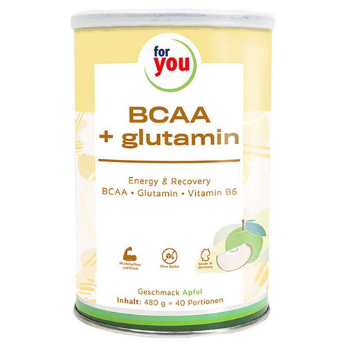 FOR YOU BCAA+glutamin Energy & Recovery Apfel Plv.
