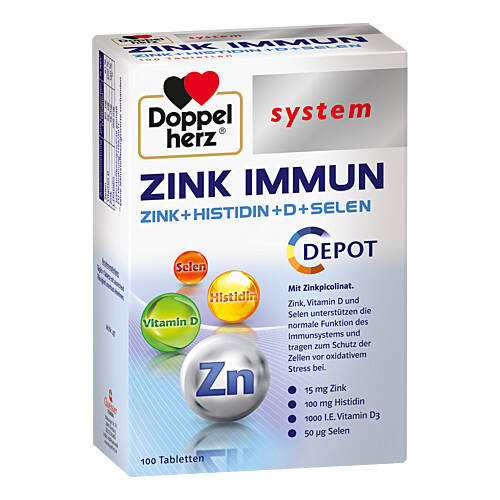 DOPPELHERZ Zink Immun Depot system Tabletten