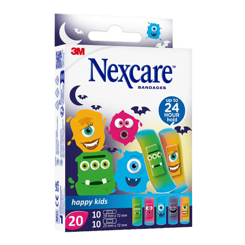 NEXCARE Happy Kids Pflasterstrips Monster 2 Gr&ouml;&szlig;en