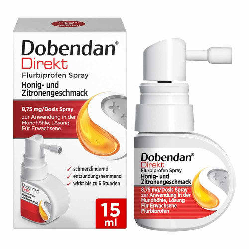DOBENDAN Direkt Flurbiprofen Spray Honig & Zitrone