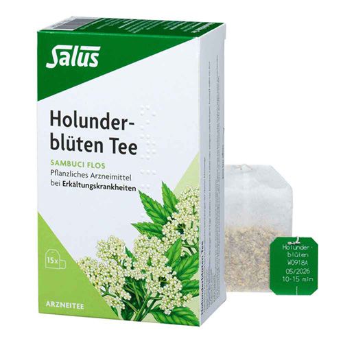 HOLUNDERBL&Uuml;TEN Arzneitee Sambuci flos Salus Fbtl.