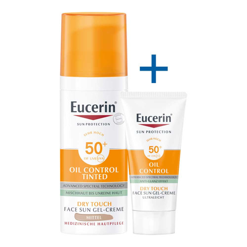 EUCERIN Sun Oil Control tinted Creme LSF 50+ mitt.