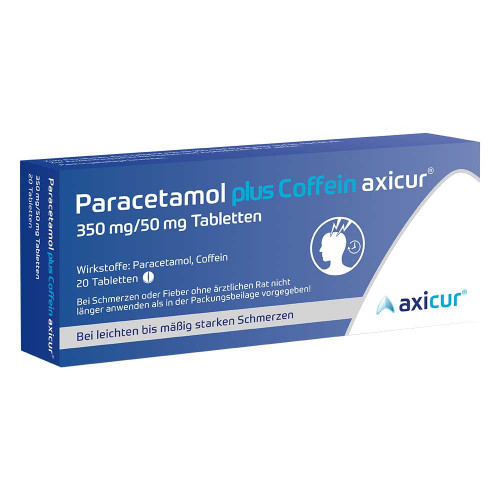 PARACETAMOL plus Coffein axicur 350 mg/50 mg Tabl.