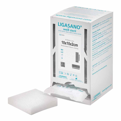 LIGASANO wei&szlig; Verband 2x10x10 cm steril
