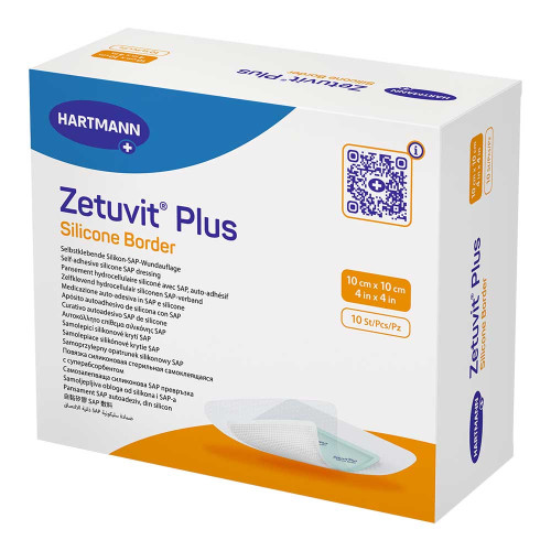 ZETUVIT Plus Silicone Border steril 10x10 cm