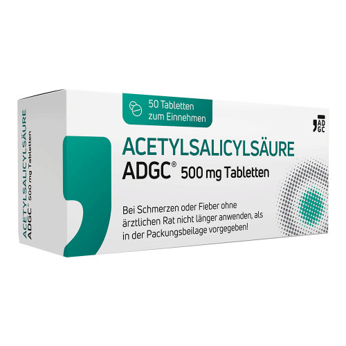 ACETYLSALICYLS&Auml;URE ADGC 500 mg Tabletten