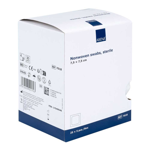 VLIESKOMPRESSEN steril 7,5x7,5 cm 4lagig