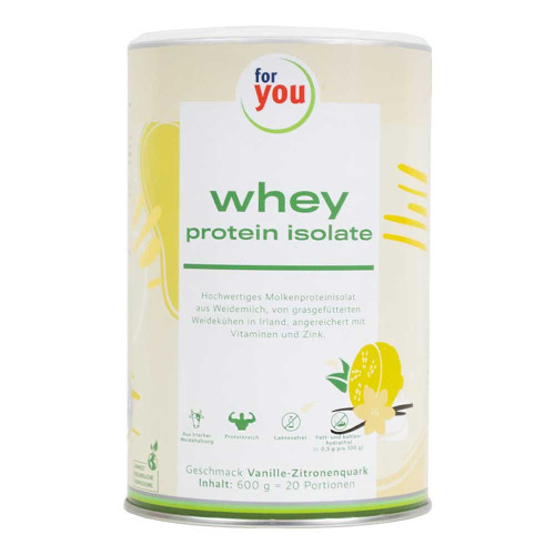 FOR YOU whey protein isolate Vanille-Zitronenquark