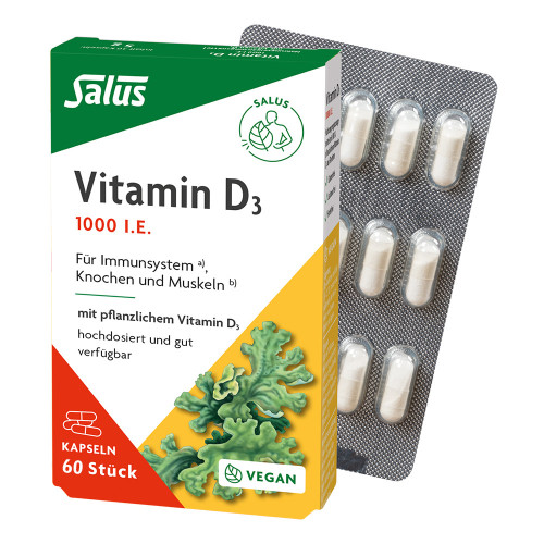 VITAMIN D3 1000 I.E. vegan Kapseln Salus