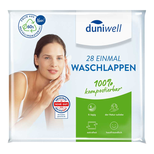 DUNIWELL Einmal Waschlappen Tissue 6lagig