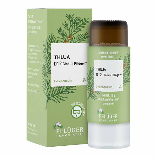 THUJA D 12 Globuli Pfl&uuml;ger Dosierspender