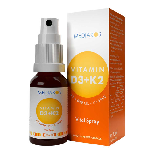VITAMIN D3+K2 4000 I.E. 60 &mu;g Mediakos Vital Spray