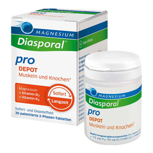 MAGNESIUM DIASPORAL pro+D3+K2 DEPOT Muskel+Kno.Tab