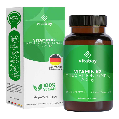 VITAMIN K2 200 &mu;g MK-7 vegan Tabletten