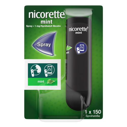 nicorette Mint Spray mit 1 mg Nikotin pro Spr&uuml;hsto&szlig;