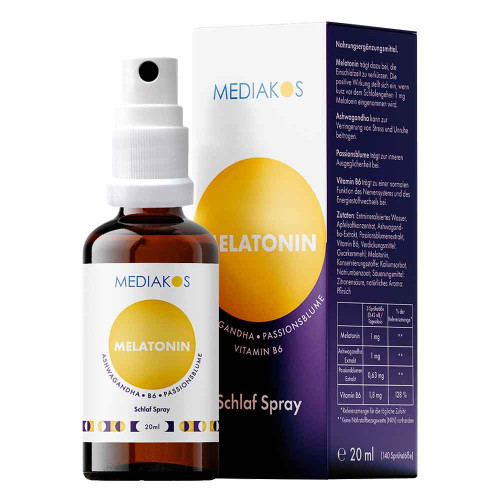 MELATONIN ASHWAGANDHA Mediakos Schlaf Spray vegan