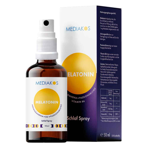 MELATONIN ASHWAGANDHA Mediakos Schlaf Spray vegan
