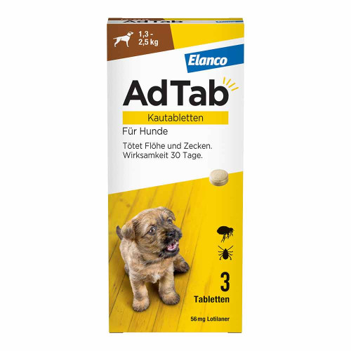 ADTAB 56 mg Kautabletten f&uuml;r Hunde 1,3-2,5 kg