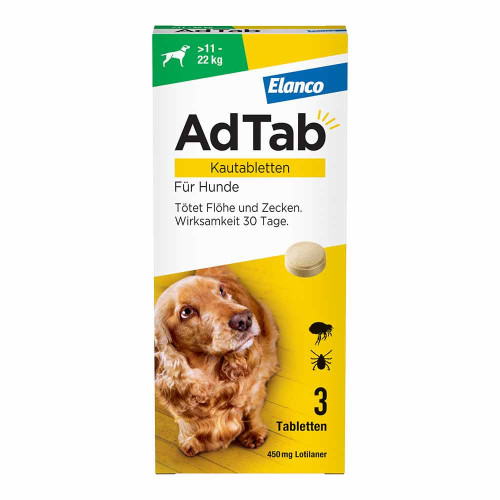 ADTAB 450 mg Kautabletten f&uuml;r Hunde >11-22 kg