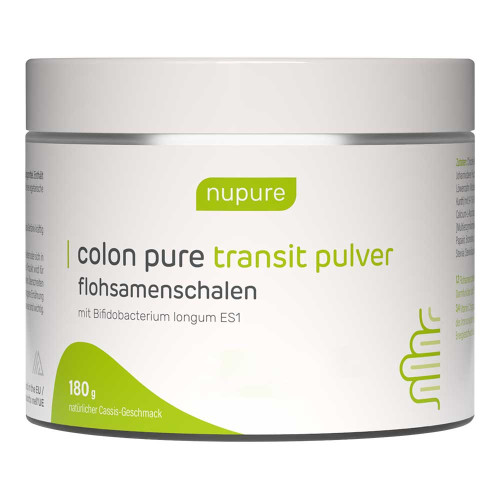 NUPURE colon pure transit pulver flohsamenschalen