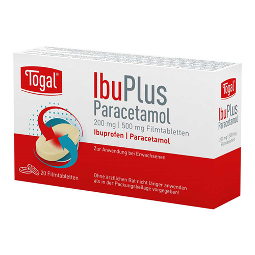 TOGAL IbuPlus Paracetamol 200 mg/500 mg Filmtabl.