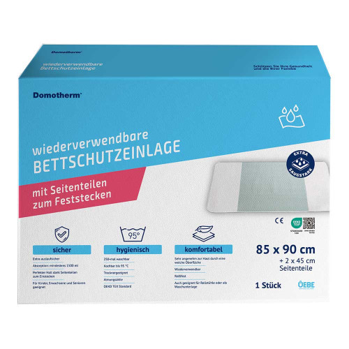 DOMOTHERM Bettschutzeinl.waschbar 85x90cm m.Fl&uuml;gel