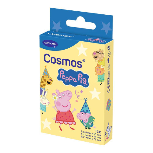 COSMOS Peppa Pig Pflasterstrips 3 Gr&ouml;&szlig;en