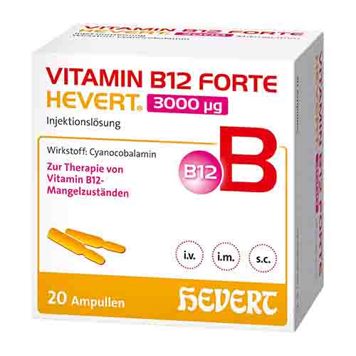 VITAMIN B12 FORTE Hevert 3000 &mu;g Inj.-Lsg.Amp.