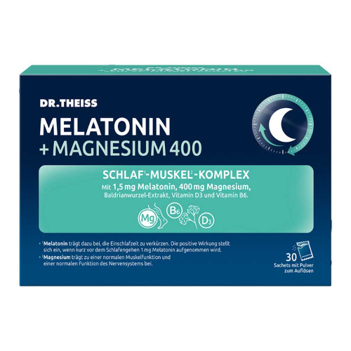 DR.THEISS Melatonin+Magn.400 Schlaf-Komplex Pulver
