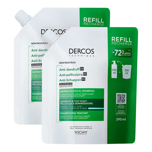 VICHY DERCOS Anti-Schuppen Sha.fett.Kopfh.+NF Set