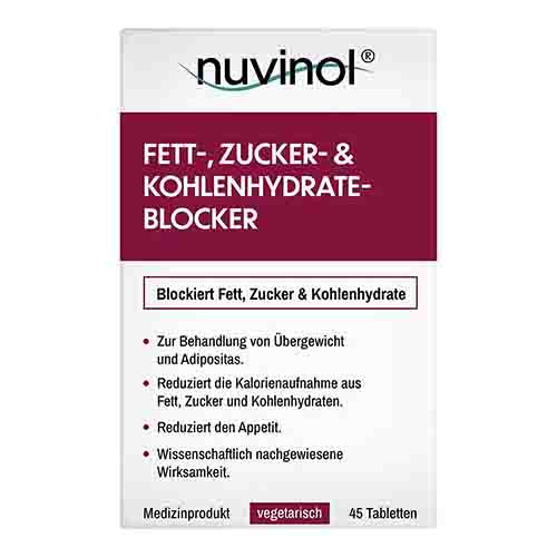 NUVINOL Fett- & Zucker- & Kohlenhydrateblock.Tabl.